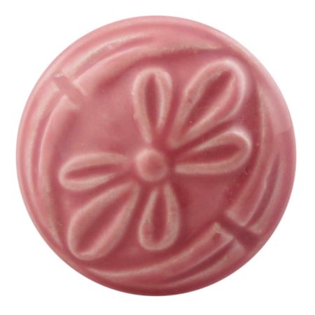 Pink Anemone Ceramic Flower Drawer Knobs
